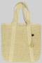 Woven Paper Shoulder Bag With Tassel
