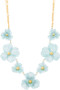 Stationary Floral Figaro Chain Necklace