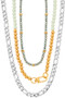 Layered Pearl And Crystal Bead Chain Necklace.