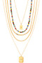 Layered Star Pendant Necklace With Beads