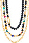 Triple Layered Beaded Necklace 