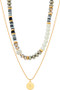 Layered Bead And Pearl Necklace