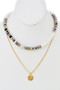 Layered Bead And Pearl Necklace
