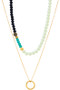 Ring Pendant Layered Chain Necklace 
