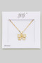 Brass Chain Necklace With Cz Pave Bow Pendant 
