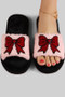 Fuzzy Bow Slippers