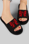 Fuzzy Bow Slippers