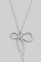 Cz Pave Bow Pendant Necklace - #NJ9032