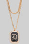 Diamond Initial Pendant Layered Necklace
