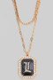 Diamond Initial Pendant Layered Necklace