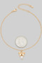 Bow And Pearl Charm Chain Anklet