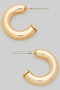 Brass C Hoop Earrings