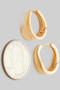 Ridged Hinge Hoop Earrings