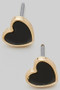 Acrylic Mop Heart Stud Earrings