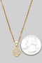 Stainless Steel Clover Pave Pendant Necklace