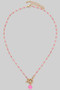 Enamel Flower Pendant Bead Necklace
