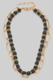 Layered Ball Chain Necklace - #IGN6304-CLR