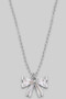 Cz Bow Pendant Necklace - #IN22356