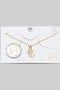 Gold Dipped Moon Pendant Necklace