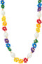Faux Pearl And Beaded Flower Necklace