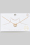 Gold Dipped Cz Moon Pendant Necklace