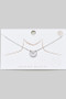 Gold Dipped Cz Moon Pendant Necklace
