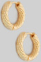 Textured Twist Small Hoop Earrings