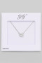 Cz Heart Link Pendant Necklace