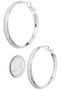 Brass Textured Lever Back Hoops