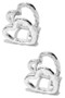 Textured Hinge Heart Earrings