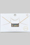 Gold Dipped Howdy Pendant Necklace