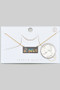 Gold Dipped Howdy Pendant Necklace