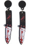 Scary Bloody Knife Earrings