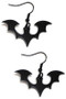 Acrylic Halloween Bats Drop Earrings