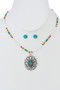 Western Seed Beed Necklace Set - #SS-2161-G23