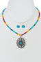 Western Seed Beed Necklace Set - #SS-2161-G23
