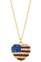 Usa Cz Heart Pendant Necklace