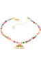 Rainbow Charm Disc Bead Anklet