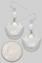 Seashell And Pearl Drop Earrings