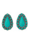 Western Teardrop Clip On Earrings