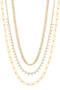 Three Piece Layered Chain Rhinestone Necklace Set