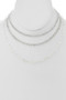 Three Piece Layered Chain Rhinestone Necklace Set
