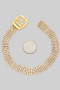 Rhinestone Pave Six Line Chain Anklet With Buckle