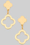 Stainless Steel Clover Dangle Earrings 
