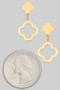 Stainless Steel Clover Dangle Earrings 