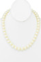 Gold Dipped Faux Pearl Necklace - #PN2733-G42
