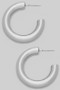 Tube Open Hoop Earrings  - #YE0002-29