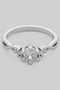 Brass Engagement Ring With Cz Stone