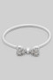 Delicate Brass Bow Ring With Cz Stones