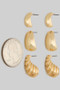 Three Pair Oval Hoop Earring Set - #YE0017